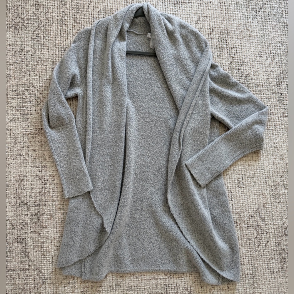 Leith Open-Front Cardigan in Gray